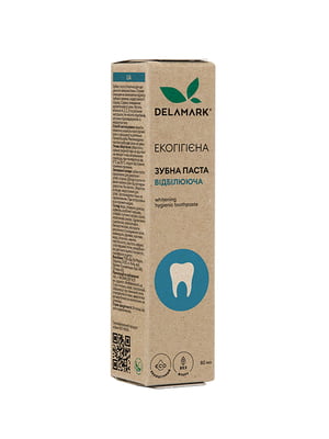 Зубная паста гигиеническая Delamark Отбеливающая 80 мл | 6263252