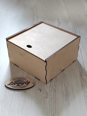 Коробка-пенал з фанери 20*20*10 см | 6708443