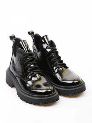 Чорні черевики на шнурівці  | 6710818