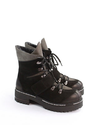 Зимові чорні черевики на низькому ходу | 6712640