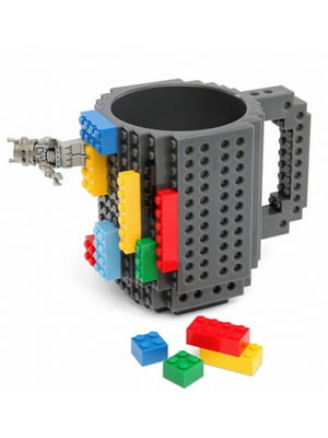 Кружка Lego брендовая 350мл Gray | 6713461