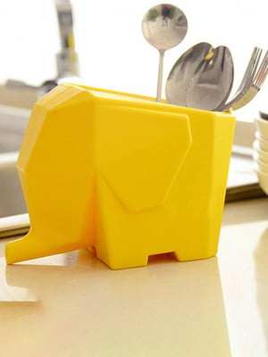 Сушарка для посуду та столових приладів "Слон" жовта | 6713563