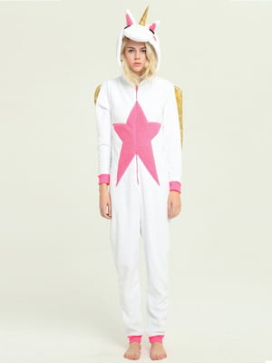 Пижама кигуруми “Единорог” белый с крыльями | 6713571