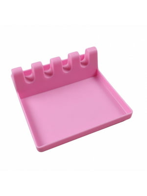 Кухонная пластикова подставка для ложек розовая | 6713665