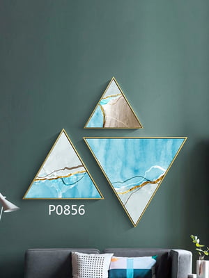 Модульная треугольная картина 3 в 1 Морской Бриз | 6713690