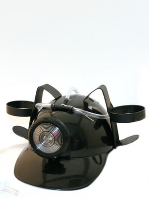 Шлем для пива МЧСника с фонарем черный | 6713705