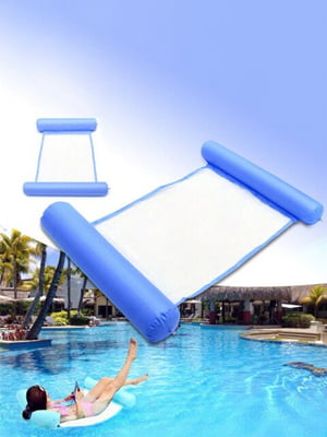 Водний надувний матрац-гамак сітка 108х60 см (Синій) | 6713765