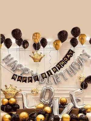 Набор воздушных шаров для фото на день рождения Happy Birthday | 6713778