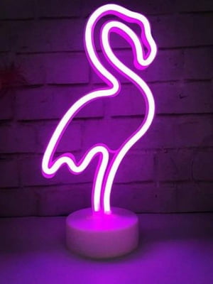 Неоновый ночник-светильник “Фламинго” LED для комнаты | 6713795