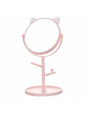 Дзеркало із підставкою під прикраси із вушками Pink | 6713819