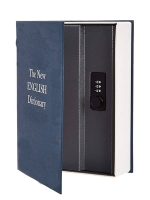 Книга сейф словник із кодовим замком синя (24 см) | 6713857