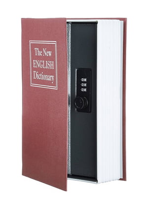 Книга сейф словарь с кодовым замком красная (18 см) | 6713859