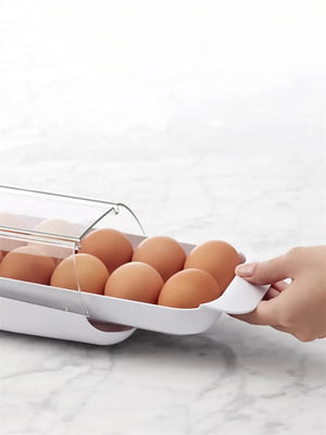 Лоток під нахилом для зберігання яєць у холодильнику на 12шт | 6713882
