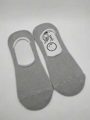 Шкарпетки сліди бавовняні сірі | 6714262