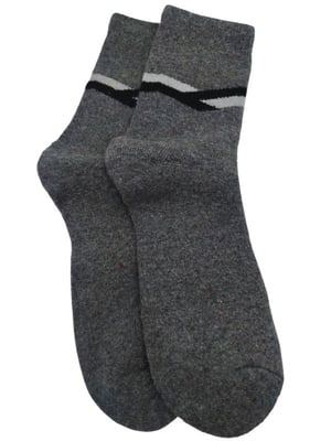 Шкарпетки теплі з собачою вовною "Real Warmth" темно-сірі | 6714270