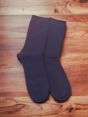 Шкарпетки теплі з верблюжою вовною «Snow Time» сині | 6714275