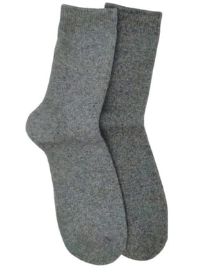 Шкарпетки теплі з ангорою "Winter Time" сірі | 6714279