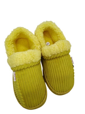 Хатні капці-чобітки "Полосаті" жовті  | 6714356
