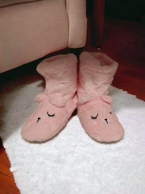 Хатні капці-чобітки Sleepy Rabbit рожеві | 6714359