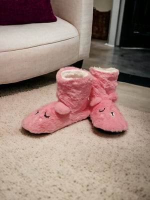Хатні капці-чобітки Sleepy Rabbit рожеві | 6714362