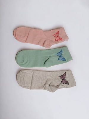 Набір шкарпеток “Веселі метелики” 3 пари | 6714571