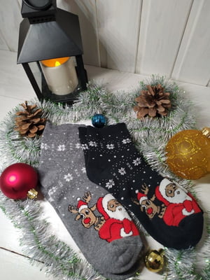 Набір новорічних шкарпеток «Санта і Олені №3» ароматизовані 2 пари  | 6714601