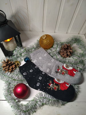 Набір новорічних шкарпеток «Санта і Олені №2» ароматизовані 2 пари  | 6714602