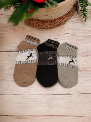 Набір махрових шкарпеток “Winter Deer” 3 пари | 6714609