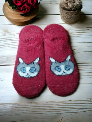 Шкарпетки сліди з кашеміром «Funny Cat» | 6714653