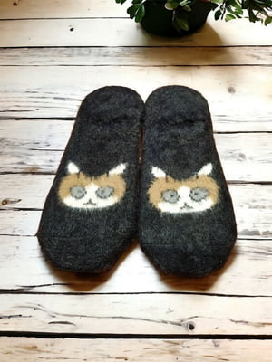Шкарпетки сліди з кашеміром «Funny Cat» | 6714660
