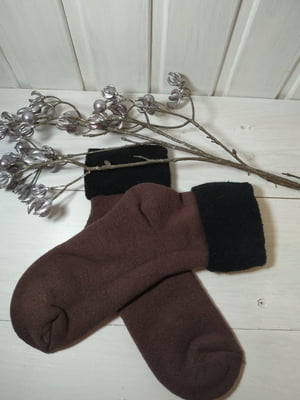 Шкарпетки «Ніжний затишок» коричневі | 6714664