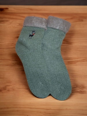 Термо шкарпетки «Winter Cat» зелені | 6714712