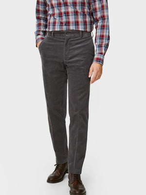 Вельветові брюки-чінос сірі | 6721166