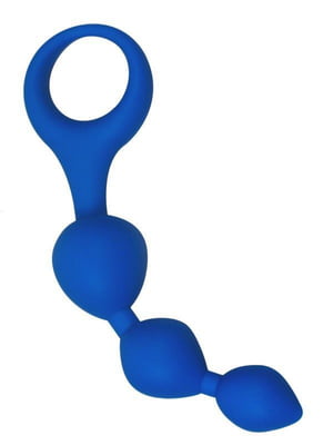 Анальні кульки Alive Triball Blue, силікон, макс. діаметр 2 см | 6715030