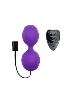 Вагінальні кульки з вібрацією Adrien Lastic Kegel Vibe Purple, діаметр 3,7 см | 6715064