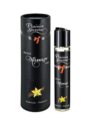 Масажна олія Plaisirs Secrets Vanilla (59 мл) з афродизіаками, їстівна, подарункове паковання | 6715955
