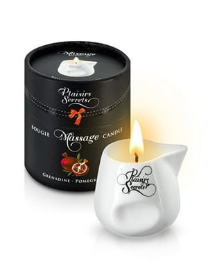 Масажна свічка Plaisirs Secrets Pomegranate (80 мл) подарункова упаковка, керамічний посуд | 6715962