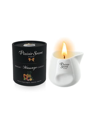 Масажна свічка Plaisirs Secrets Pineapple Mango (80 мл) подарункова упаковка, керамічний посуд | 6715964