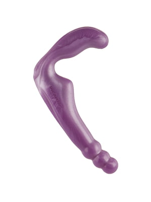 Безремневой страпон Doc Johnson The Gal Pal Purple, платинум силікон, діаметр 3 см | 6716037
