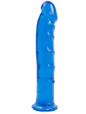 Фалоімітатор Doc Johnson Jelly Jewels Dong & Suction Cup Blue, діаметр 3,6 см, антибактеріальний ПВХ | 6716065