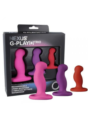 Набір вібромасажерів простати Nexus G-Play Trio Plus, макс діаметр 2,3-3,0-3,5 см, для новачків | 6716111