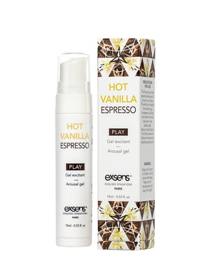 Стимулюючий гель EXSENS Kissable Hot Vanilla Espresso 15мл можна для поцілунків, охолоджуючий | 6716251