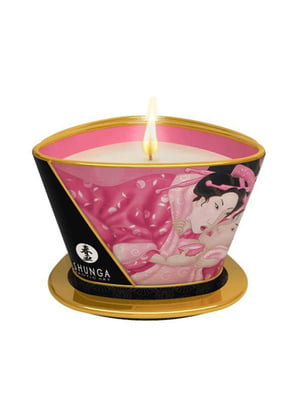 Масажна свічка Shunga Massage Candle – Rose Petals (170 мл) з афродизіаками | 6716356