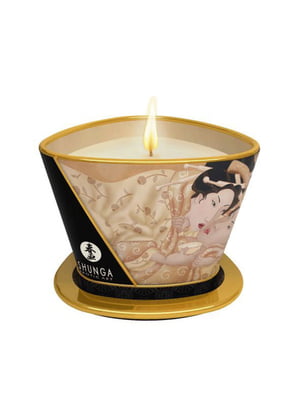 Масажна свічка Shunga Massage Candle – Vanilla Fetish (170 мл) з афродизіаками | 6716357
