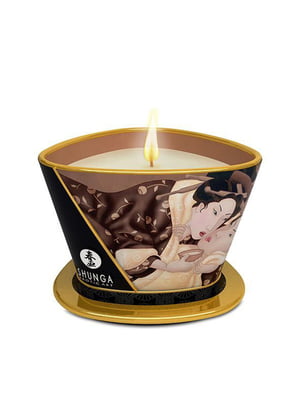 Масажна свічка Shunga Massage Candle – Intoxicating Chocolate (170 мл) з афродизіаками | 6716360