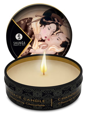 Масажна свічка Shunga Mini Massage Candle – Intoxicating Chocolate (30 мл) з афродизіаками | 6716366