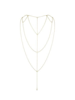 Ланцюжок для спини Bijoux Indiscrets Magnifique Back and Cleavage Chain - Gold, прикраса для тіла | 6716441