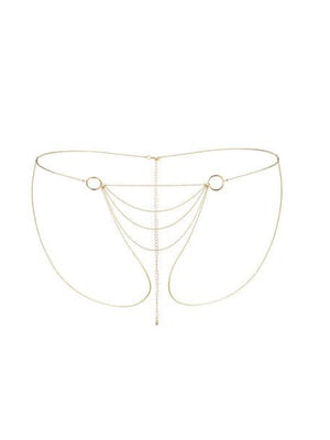 Ланцюжок-трусики Bijoux Indiscrets Magnifique Bikini Chain – Gold, прикраса для тіла | 6716445