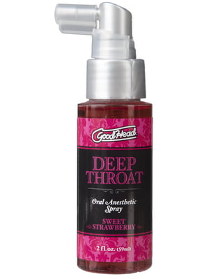 Спрей для мінету Doc Johnson GoodHead DeepThroat Spray - Sweet Strawberry 59 мл для глибокого мінету | 6716539