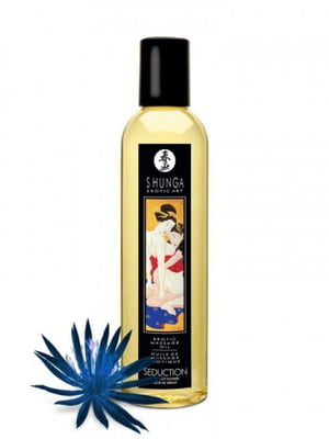 Масажна олія Shunga Seduction – Midnight Flower (250 мл) натуральна зволожувальна | 6716578